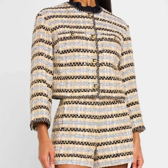 Veronica Beard Sumira Metallic Tweed Jacket 6 - Picture 7 of 12